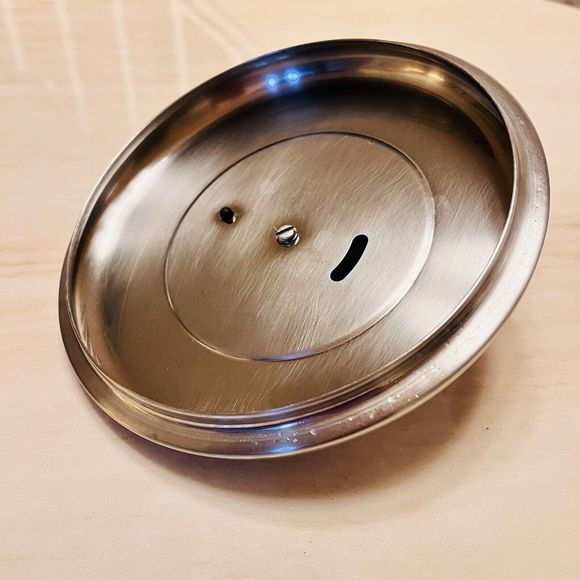 Vintage T-Fal Adjustable Vent Slide Pot Lid Stainless Steel 7" - Picture 3 of 4